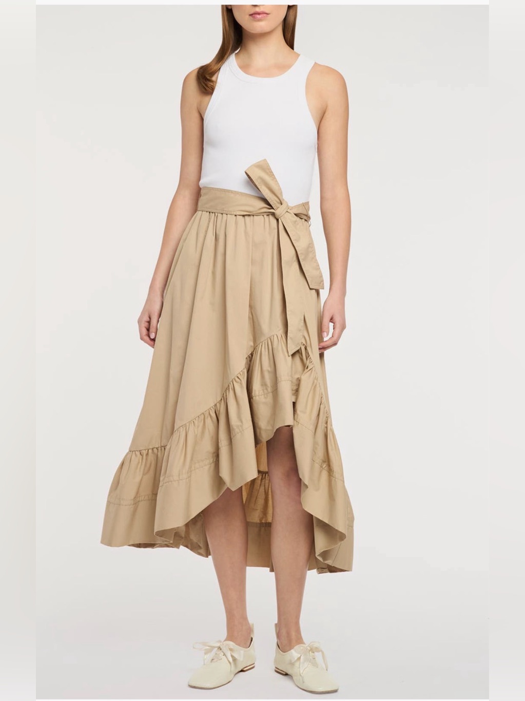 Nwot Cinq Sept Zayla Sleeveless A-Line Dress In White/ Khaki Size Small